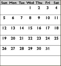 March 2013 Calendar