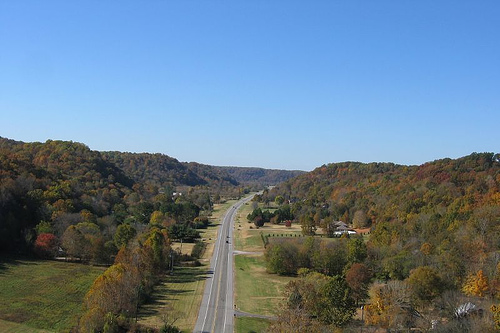 Overlooking a rural highway central TN