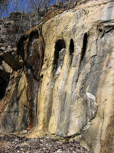 Travertine on Limestone, Carter Caves State Park Kentucky